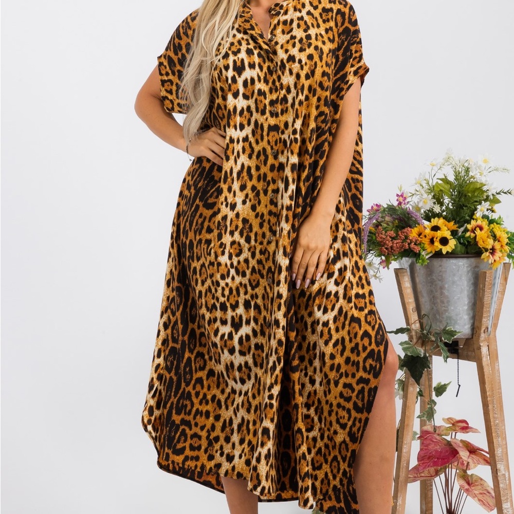 Leopard Print Maxi Dress